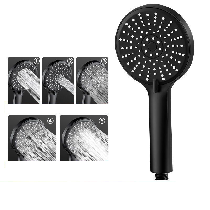 High Pressure Shower Head Handheld - Schwarzer Duschkopf mit 5 Modi, einstellbar,
