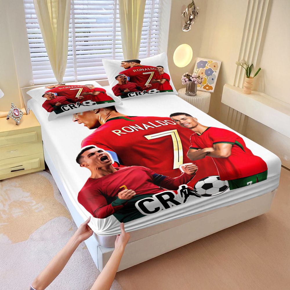 Fitted Bed Sheets Deep Pocket - Digital Bedrucktes Spannbettlaken-Set, Weiches Atmungsaktives Bettwäsche-Set