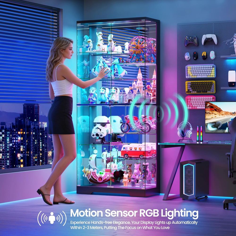 10-stufige Glas-Vitrine mit RG – Lighting Bewertung und Preis