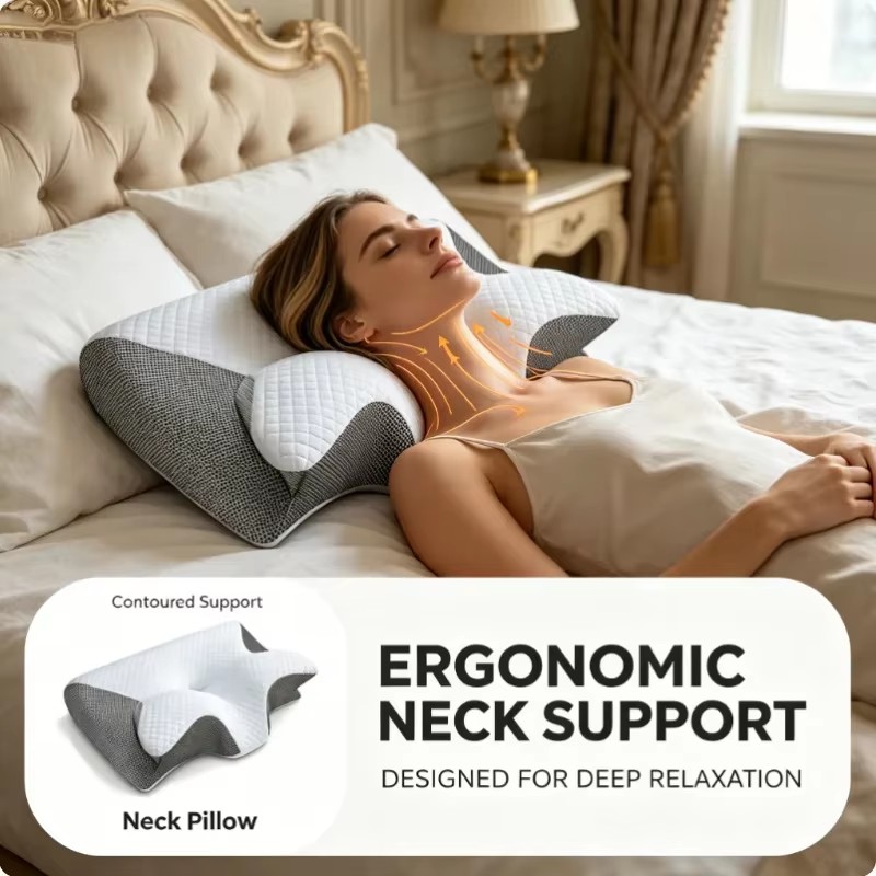 Atmungsaktives Orthopädisches  – Memory Foam Orthopedic Pillow Neck Pain Bewertung und Preis