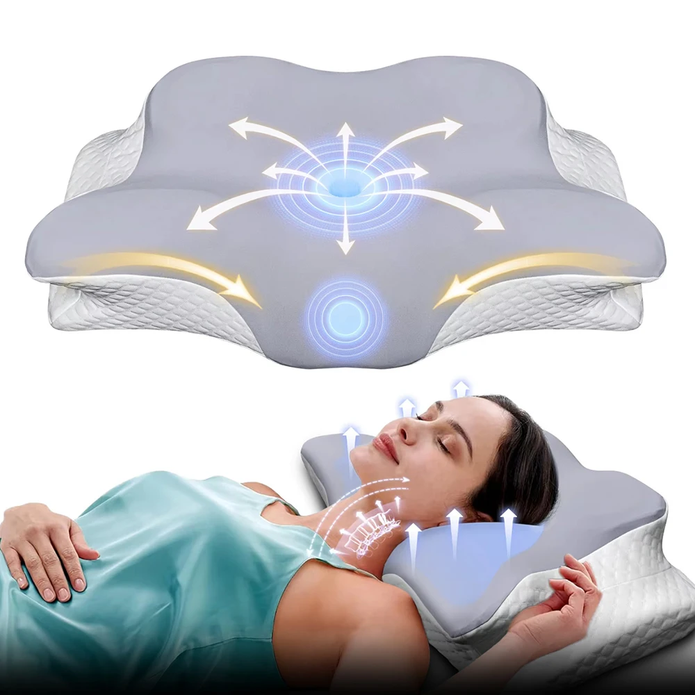 Memory-Schaum-Kissen in Schmet – Memory Foam Orthopedic Pillow Neck Pain Bewertung und Preis
